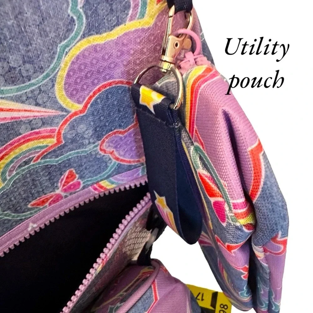NWT Girls 3 Piece Backpack Book Bag Utility Pouch And Lunch Kit